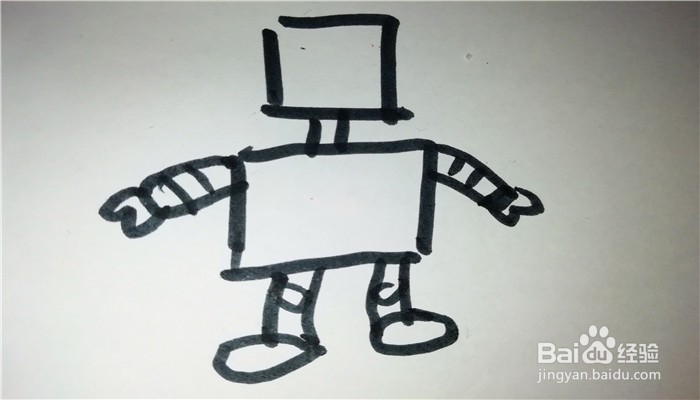 怎么样用简单的简笔画画机器人