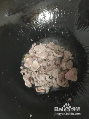 瘦肉清炒有机花菜的烹饪方法