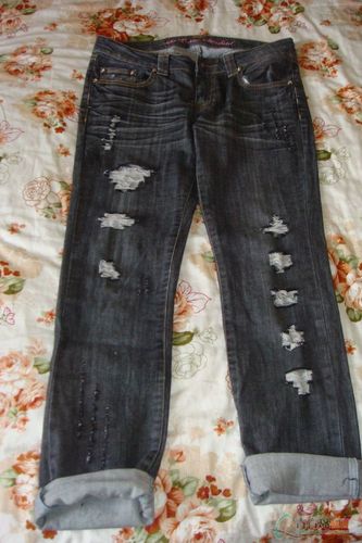 怎样DIY破洞牛仔裤