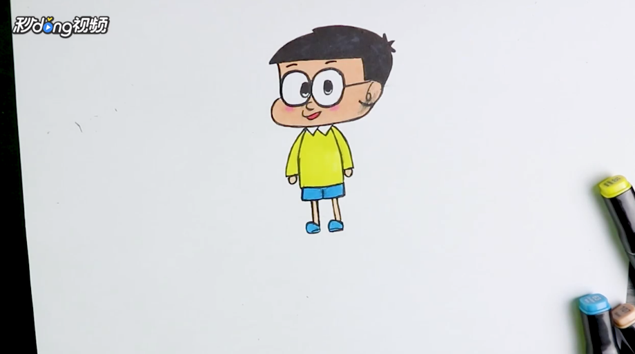 Q版大雄的简笔画如何画