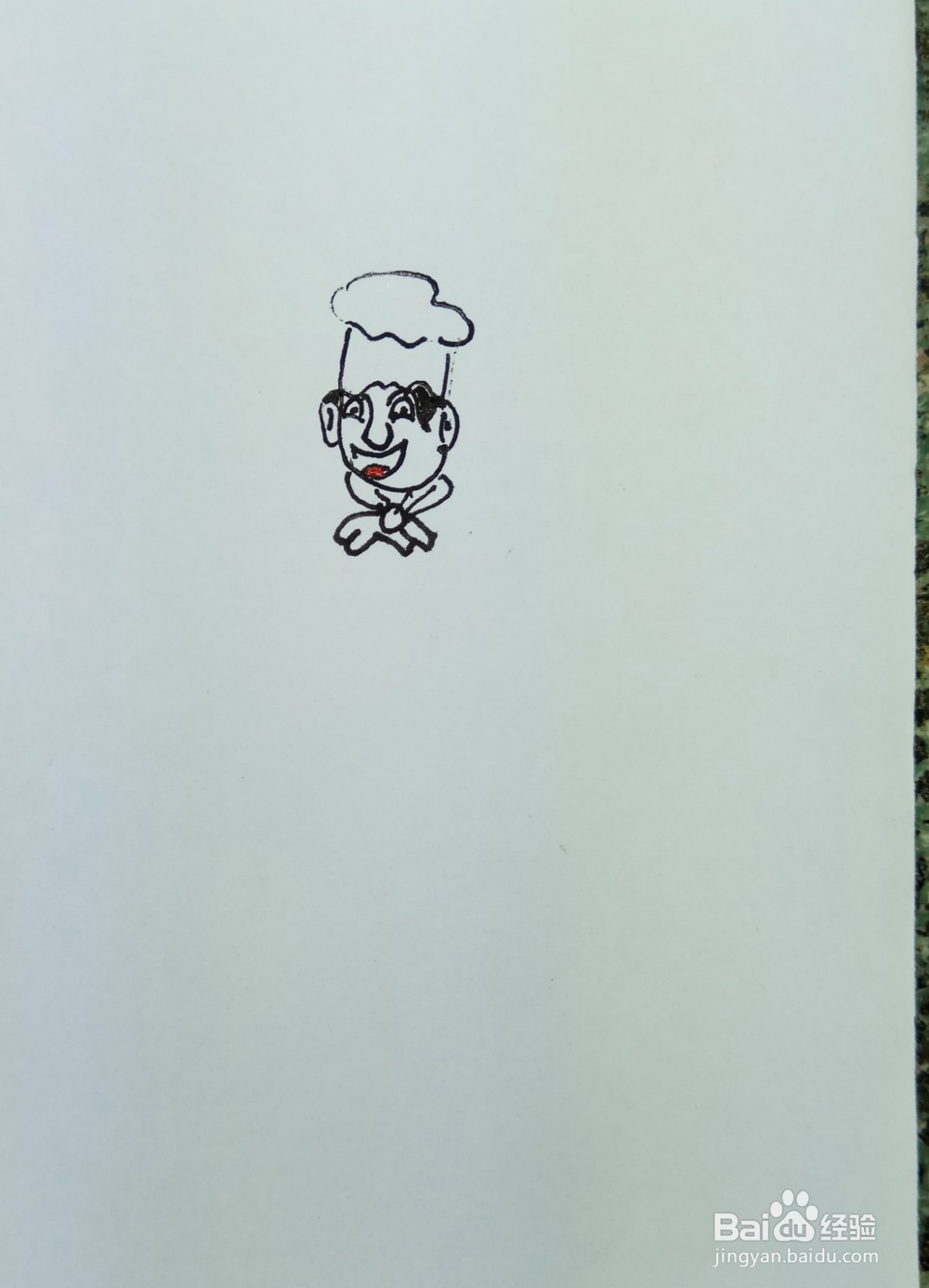 怎样画简笔画“快乐的厨师”？