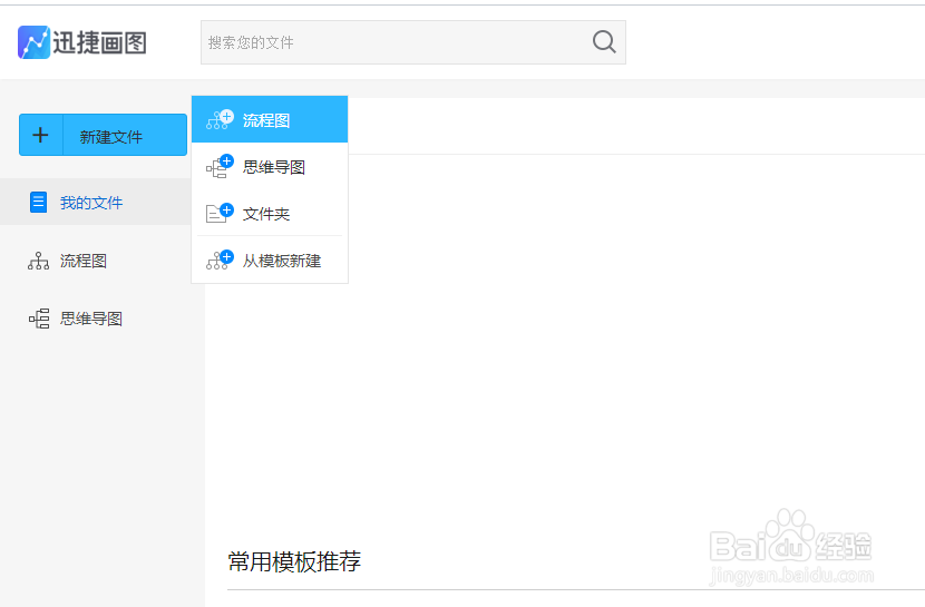 如何使用迅捷画图画思维导图、流程图