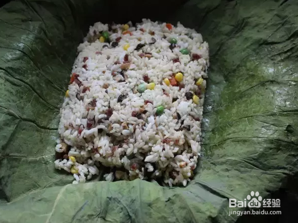 荷叶蒸饭做法