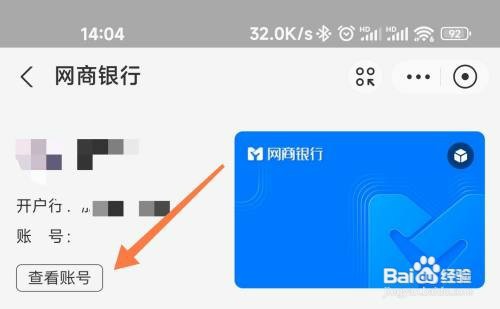支付宝网商银行账号怎么才能看