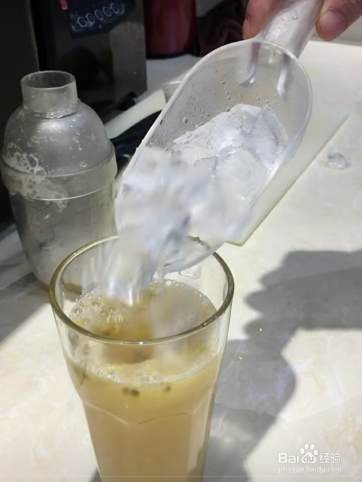 百香果柠檬片冰饮教程