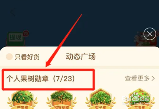 拼多多怎么看个人果树勋章