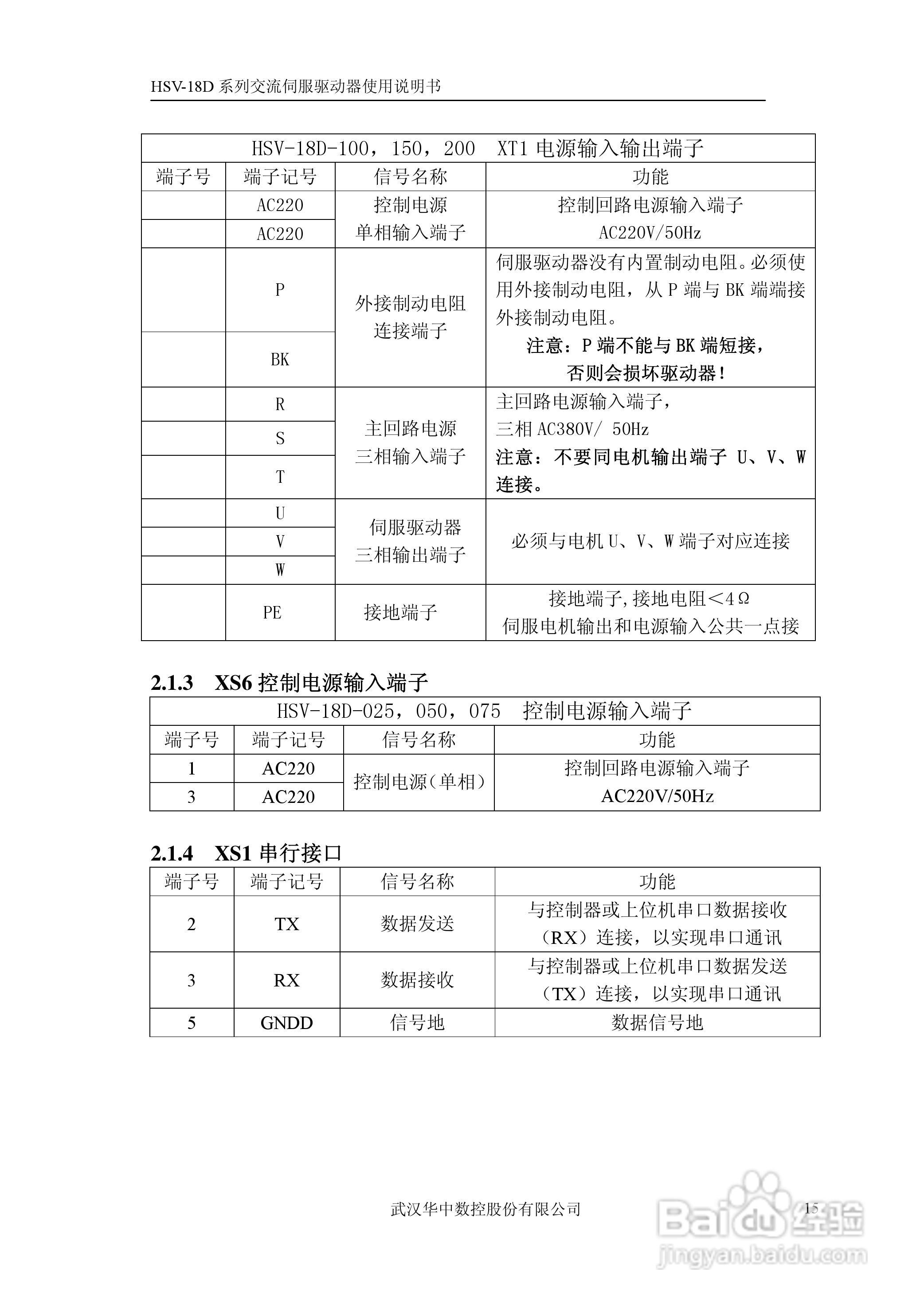 华中数控HSV-18D系列交流伺服驱动器使用说明书:[2]