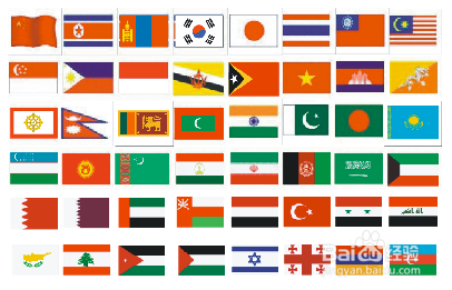 四个国家的国旗简笔画图片