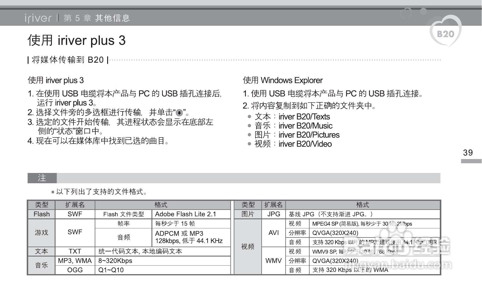 艾利和B20 MP3播放器使用说明书:[4]