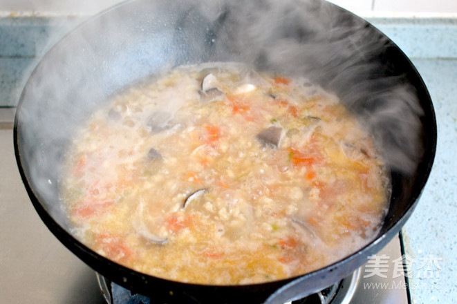 燕麦肉片疙瘩汤
