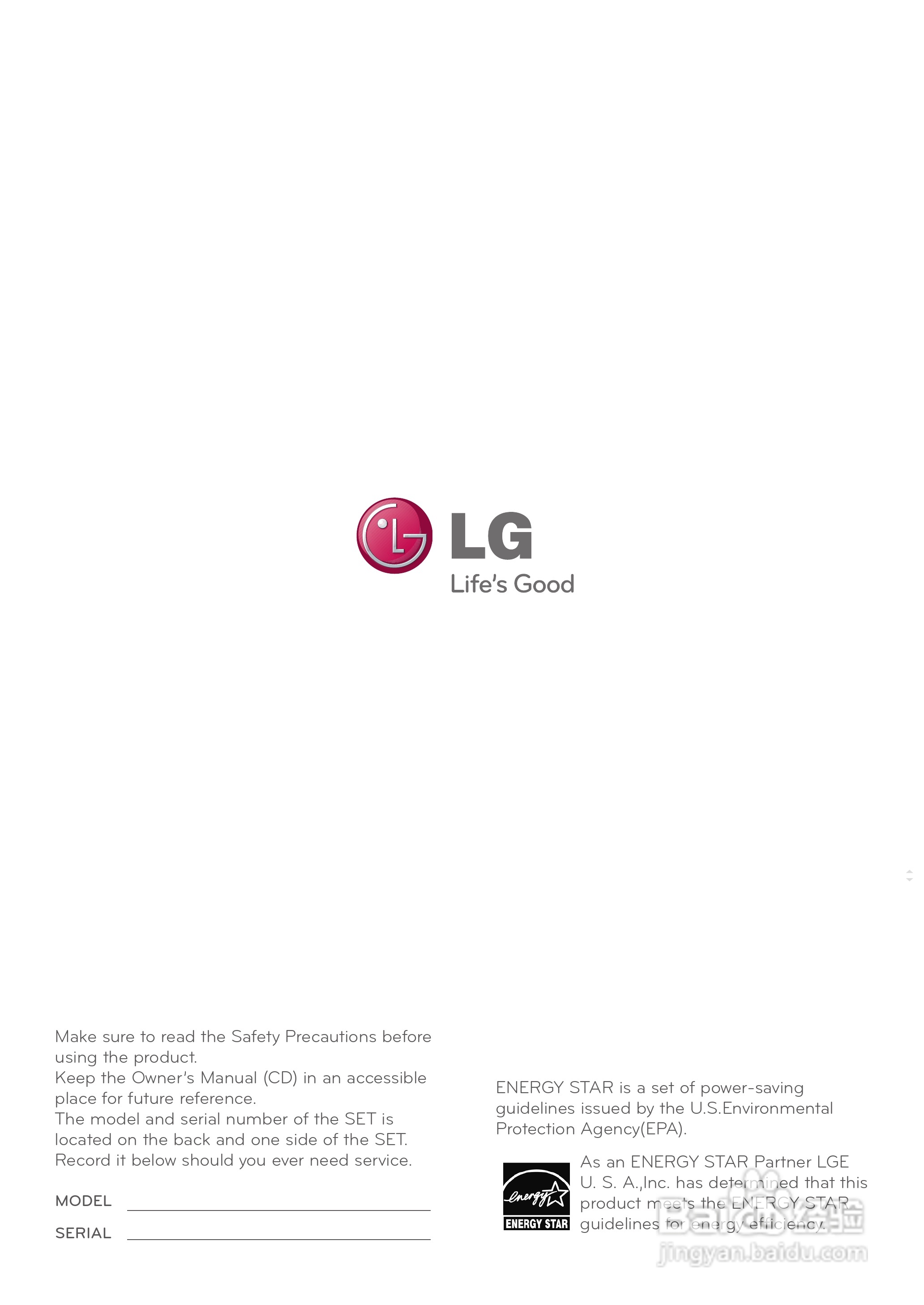 LG E2351VQ液晶显示器使用说明书:[3]
