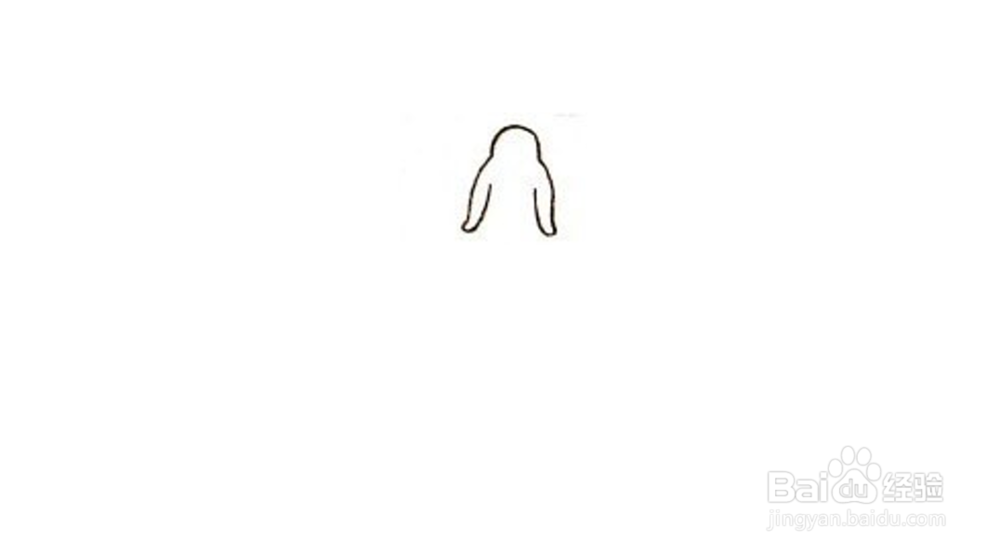 呆萌可爱企鹅简笔画步骤