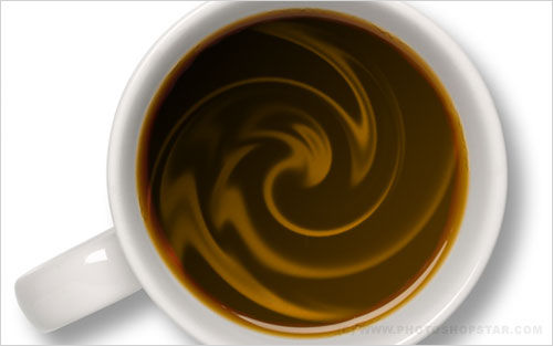 <b>怎样用Photoshop滤镜制作咖啡搅拌时的漩涡效果</b>