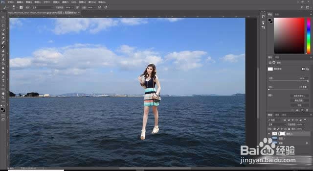 Photoshop把两张图片叠加在一起