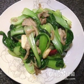 平菇烧青菜的家常做法