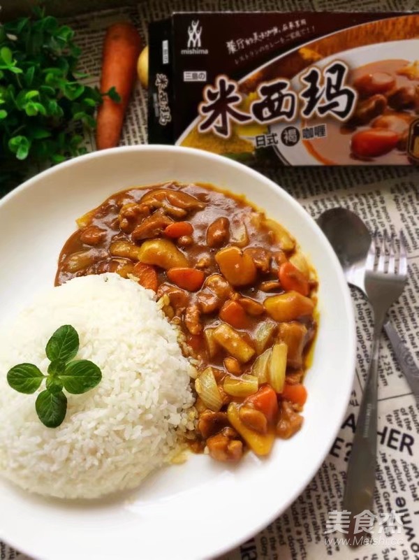 咖喱鸡块饭的做法