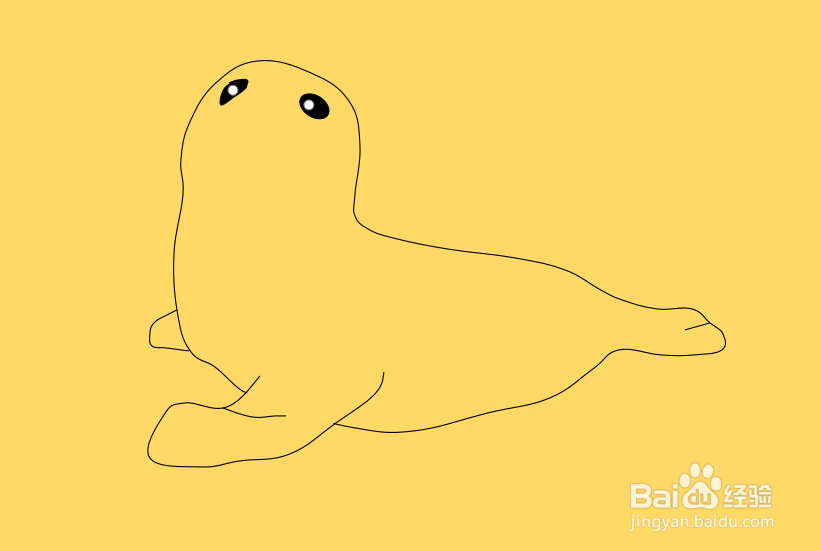 怎么画海豹幼崽的简笔画