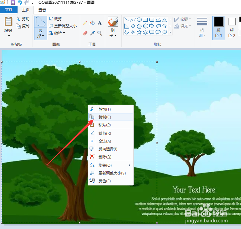 怎么借助Win10画图工具抠图换背景