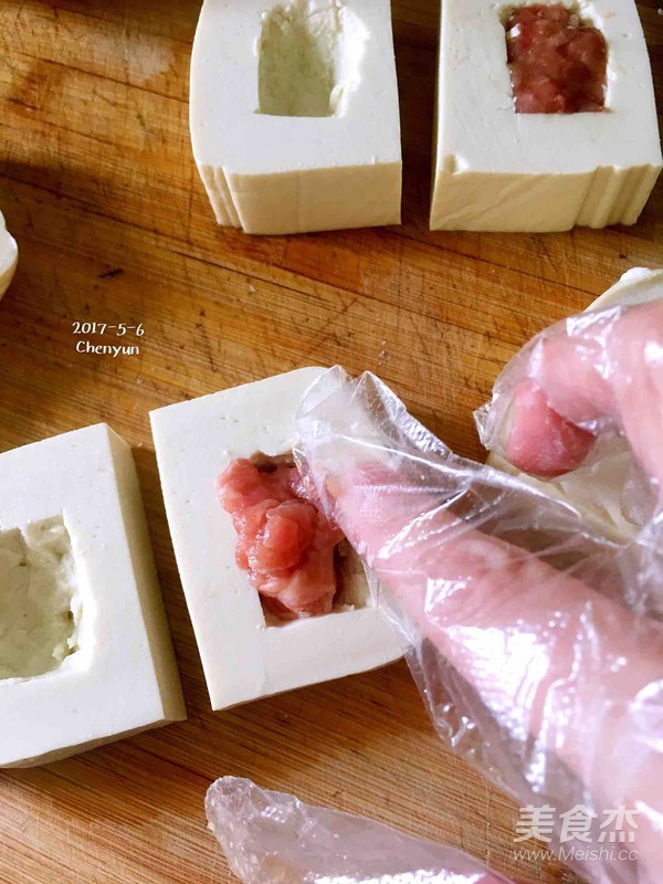 茄汁酿豆腐的做法