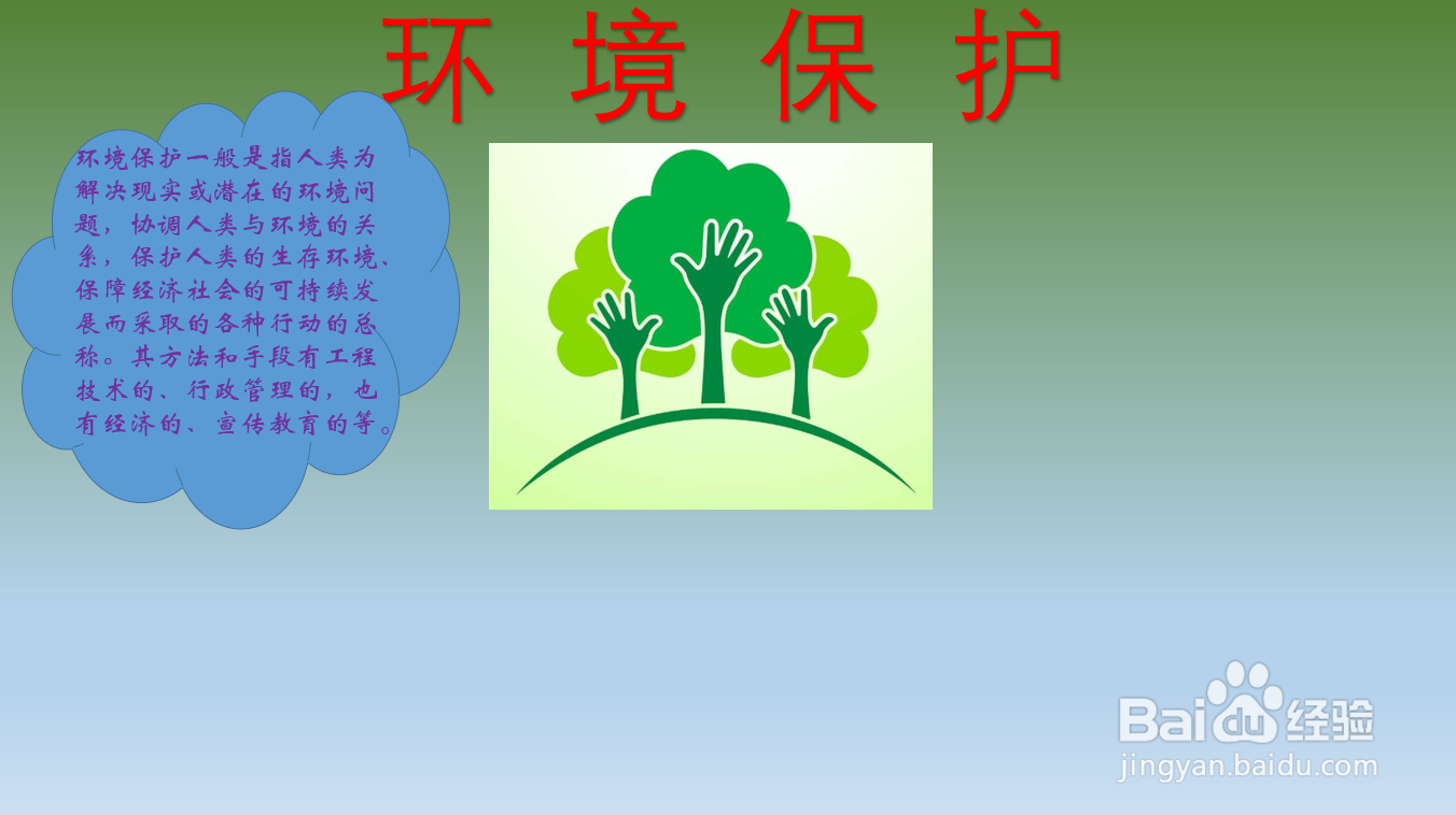 环境保护手抄报