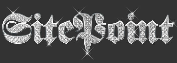 利用图层样式及滤镜制作闪亮的钻石字