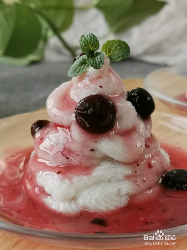 蓝莓山药泥的做法