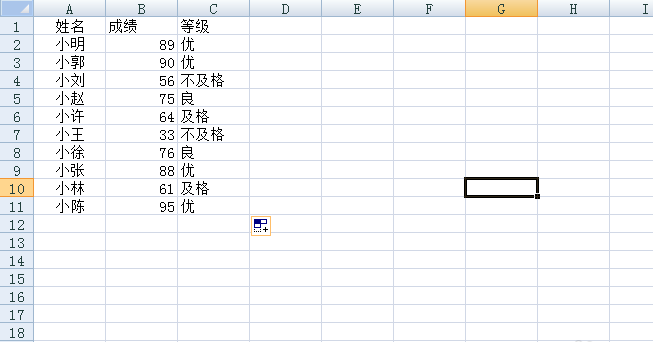 用EXCEL怎么求等级啊，