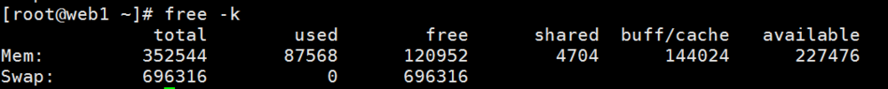Linux free命令使用
