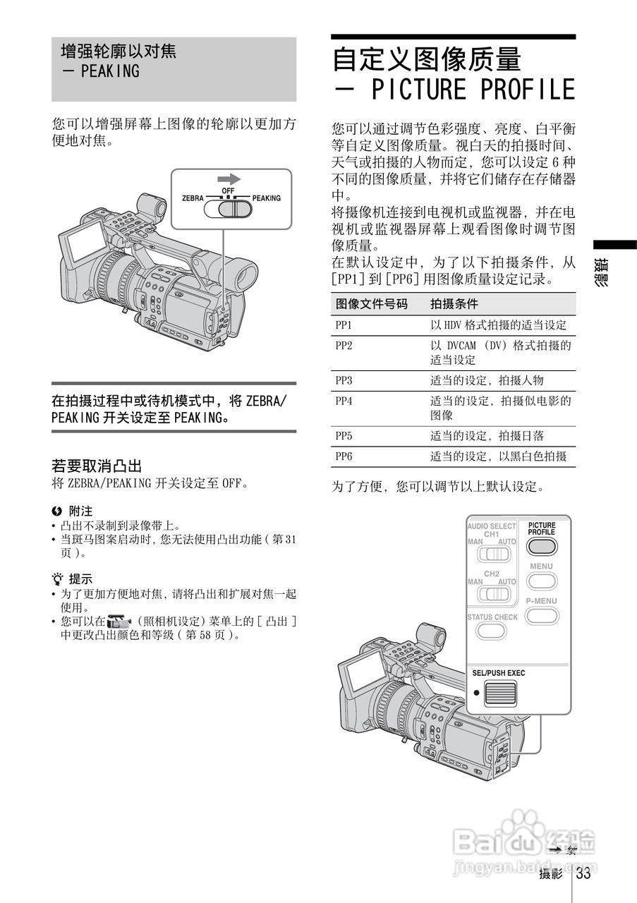 索尼HVR-Z1C数字摄录一体机使用说明书:[4]