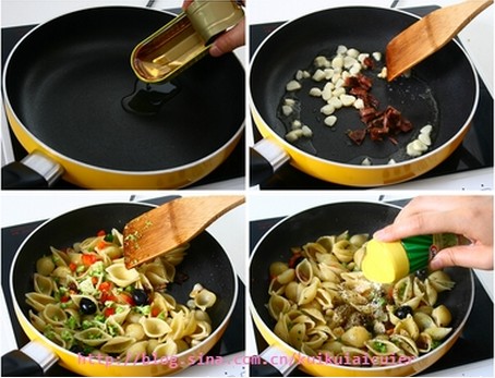 蒜香鯷鱼螺丝面