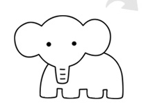 怎么画大象的简笔画