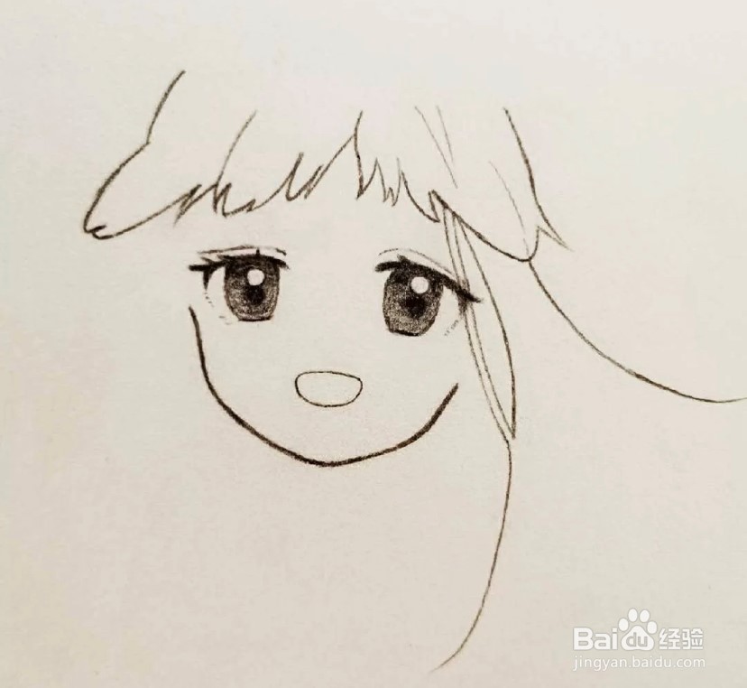 怎么画帽子女孩呢