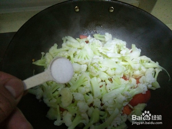 炒花菜的制作方法