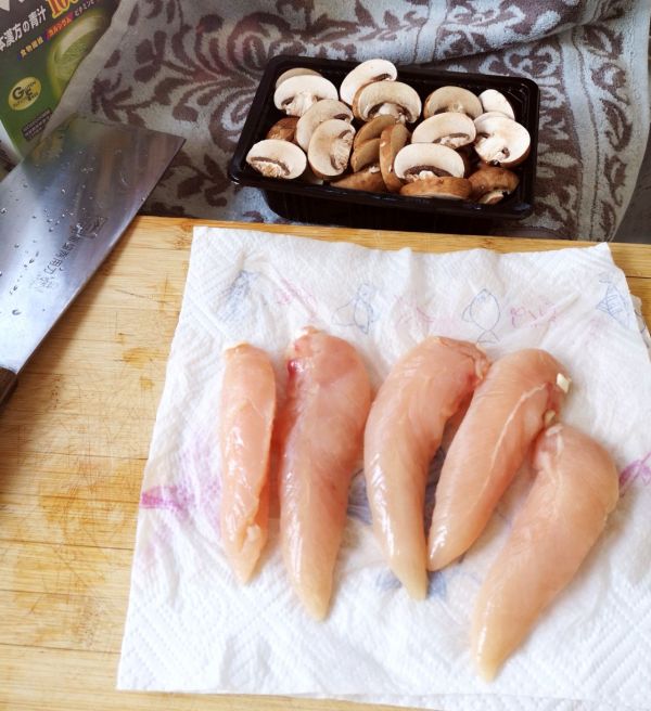 黑椒蒜香鸡肉蘑菇