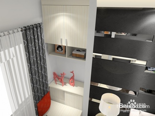 经典黑白时尚客厅效果图