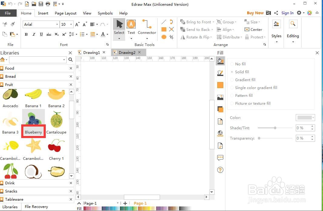 怎样在Edraw Max中创建蓝莓图