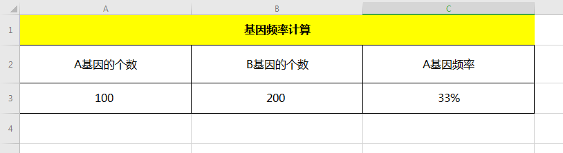 基因频率怎么算