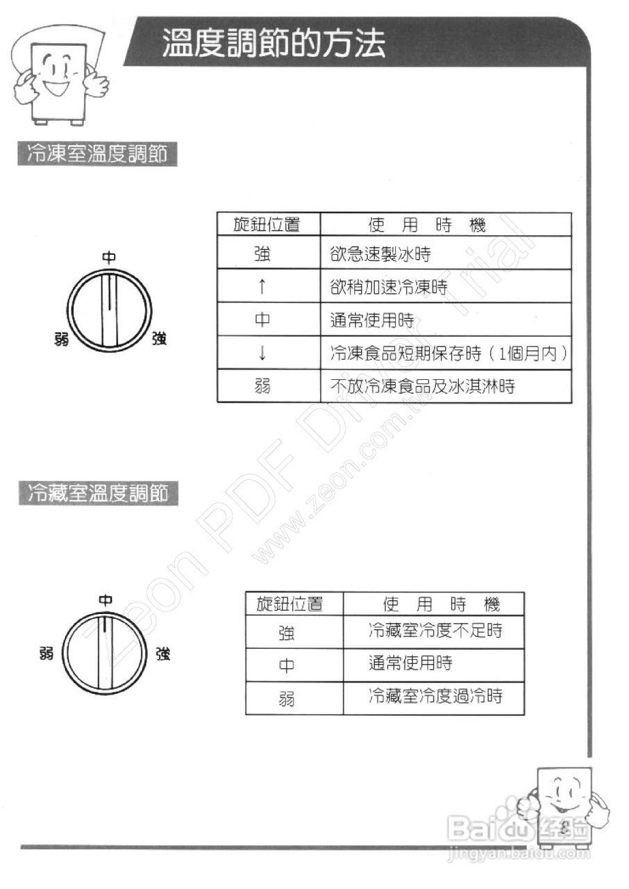 歌林KR-F46型电冰箱使用说明书