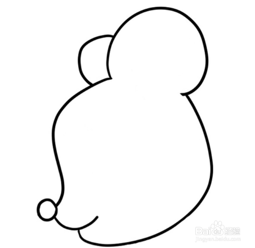 简笔画：踢足球的小老鼠绘画步骤