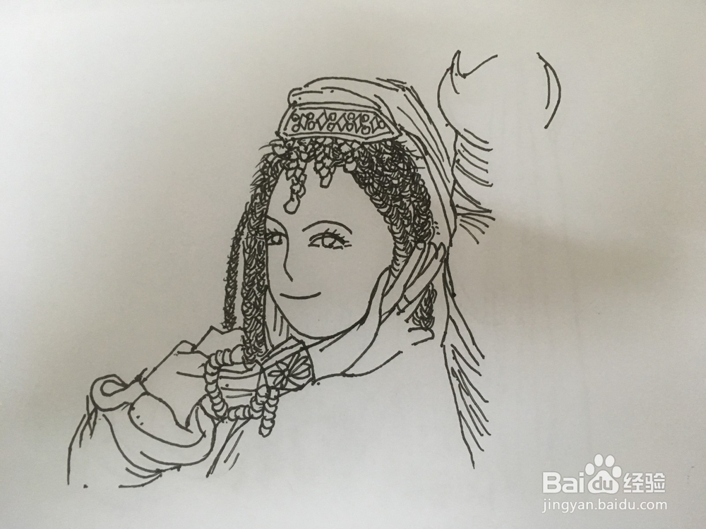 如何画出《风中奇缘》的骊姬来(迪丽热巴系列)