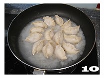 蒜黄鲜肉冰花煎饺