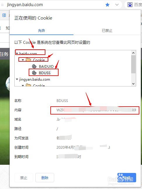 谷歌goole浏览器如何获取百度经验cookis的BDUSS