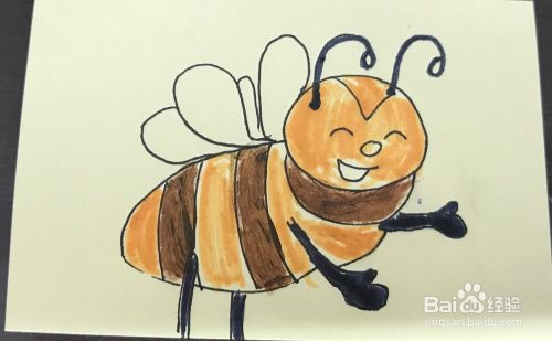 如何绘制一只拿着花的蜜蜂？