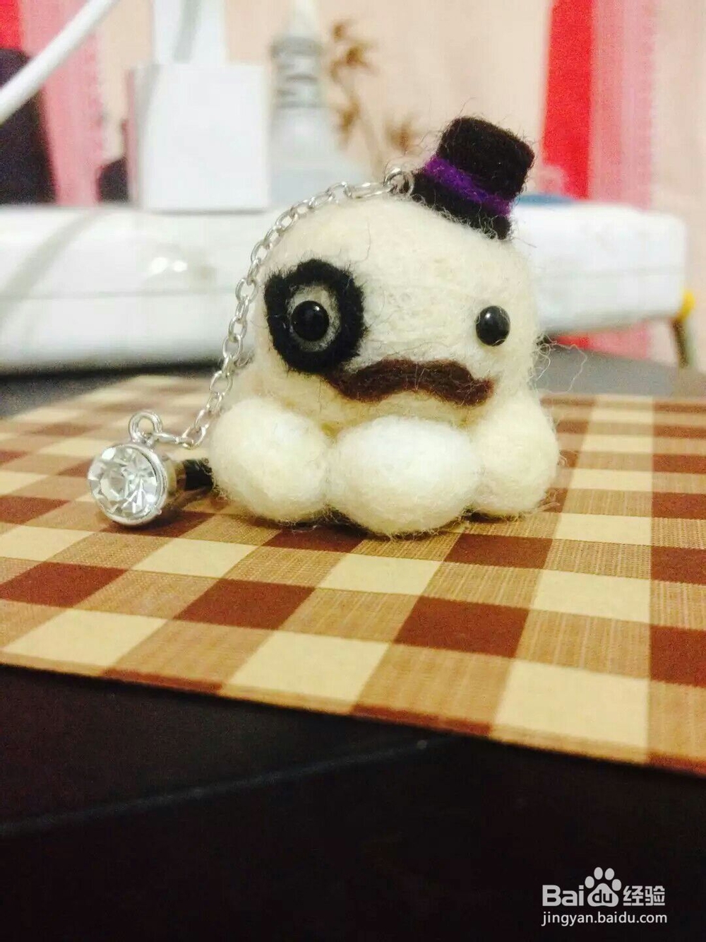 基础做法的羊毛毡小章鱼