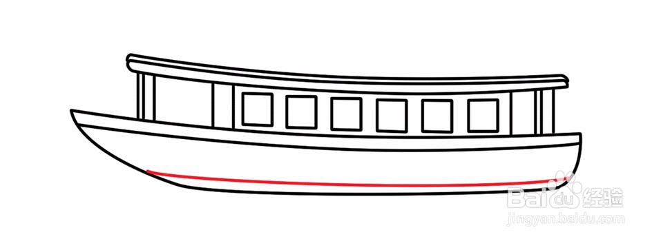 简笔画--如何画游船