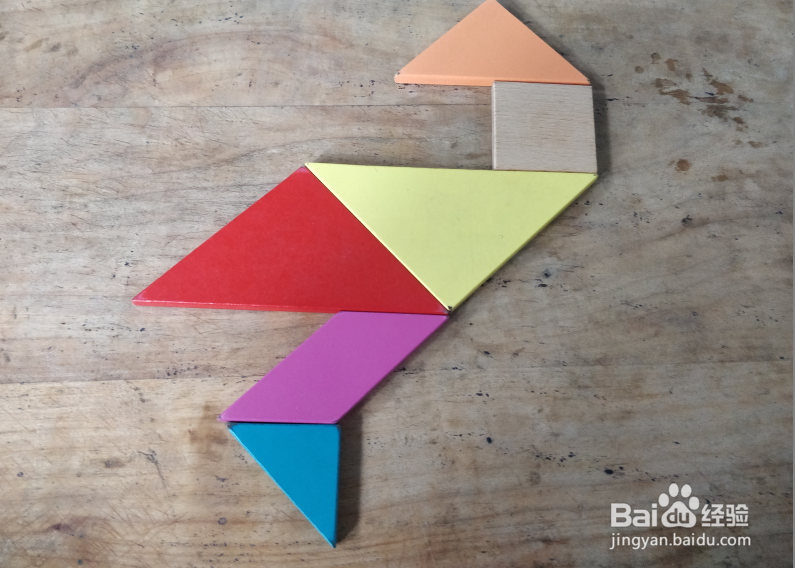 用七巧板怎样拼站着的火烈鸟？