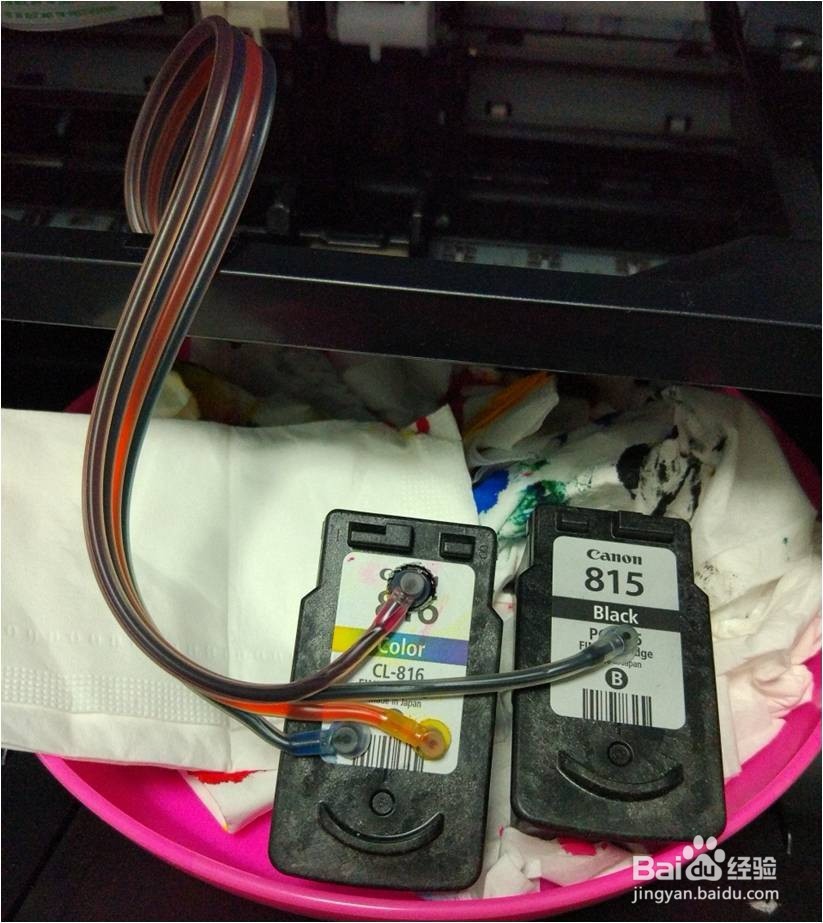 佳能MP288连供黄色不出墨的墨盒清洗解决方法