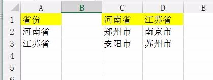 如何使用excel创建二级下拉菜单