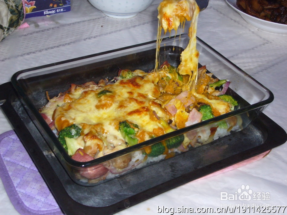 换个花样吃米饭——彩色米饭焗水果