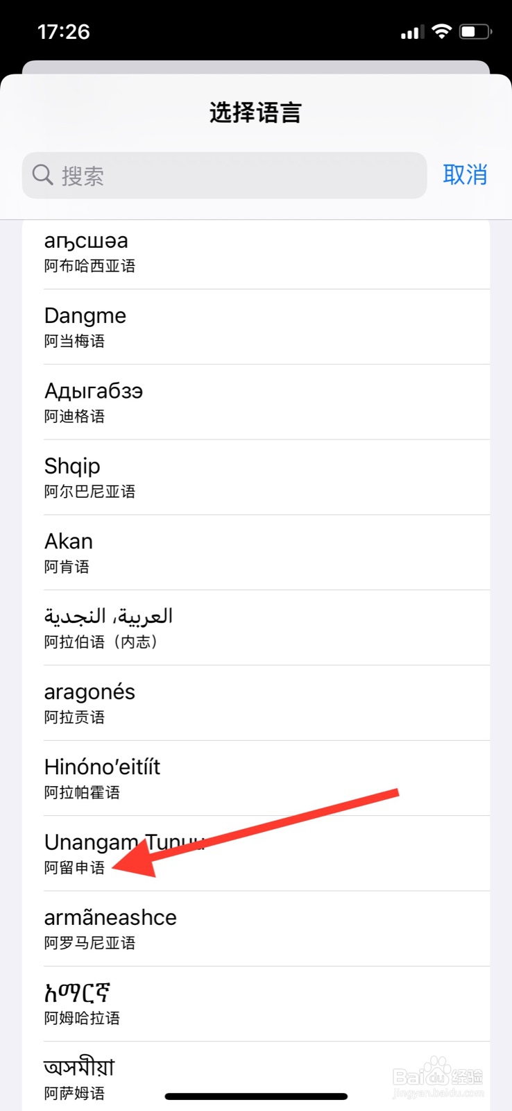 iPhone更换系统语言为“阿留申语”